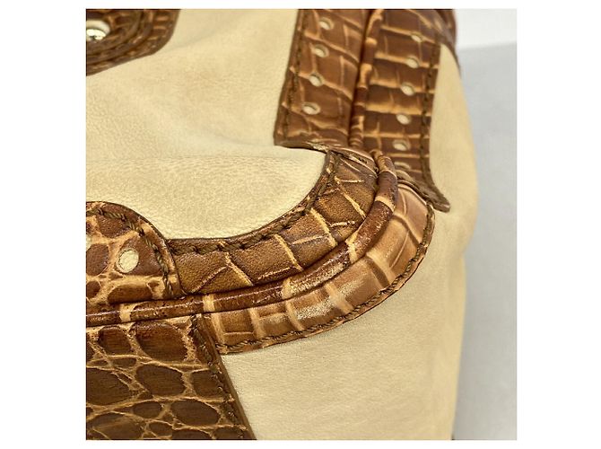 Céline Borsa a mano in pelle Celine Boogie Bag Marrone Beige - vista 7