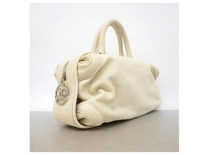 Borsa Chanel in pelle di vitello avorio Crudo - vista 2