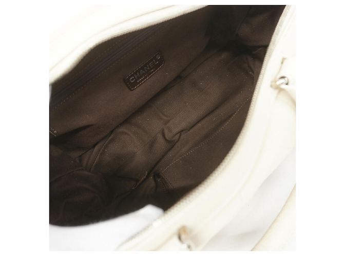 Borsa Chanel in pelle di vitello avorio Crudo - vista 4