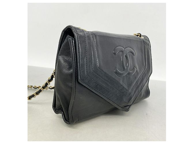 Timeless Bolso de hombro Chanel de piel de cordero negra Negro - vista 2