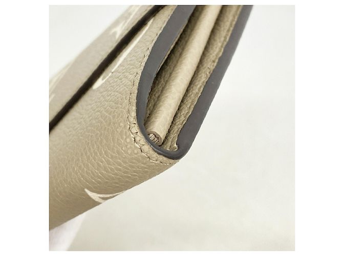 Louis Vuitton Monogram Empreinte Bicolor Portefeuille Sarah NM Long Wallet Grigio Crudo - vista 5