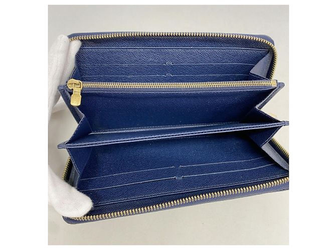 Louis Vuitton Damier Paillette Zippy Wallet Blau Damier ebene - Ansicht 3