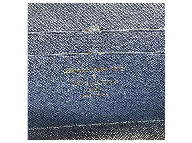 Louis Vuitton Damier Paillette Zippy Wallet Blau Damier ebene - Ansicht 4