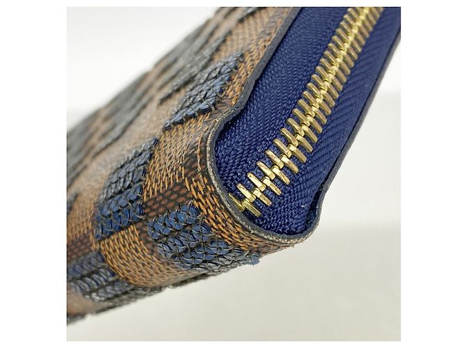 Louis Vuitton Damier Paillette Zippy Wallet Blau Damier ebene - Ansicht 5