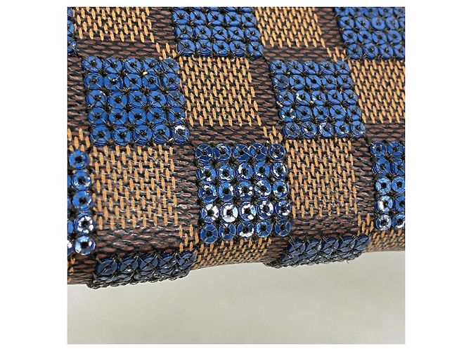 Louis Vuitton Damier Paillette Zippy Wallet Blau Damier ebene - Ansicht 7