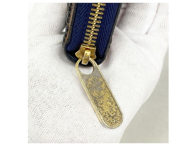 Louis Vuitton Damier Paillette Zippy Wallet Blau Damier ebene - Ansicht 8