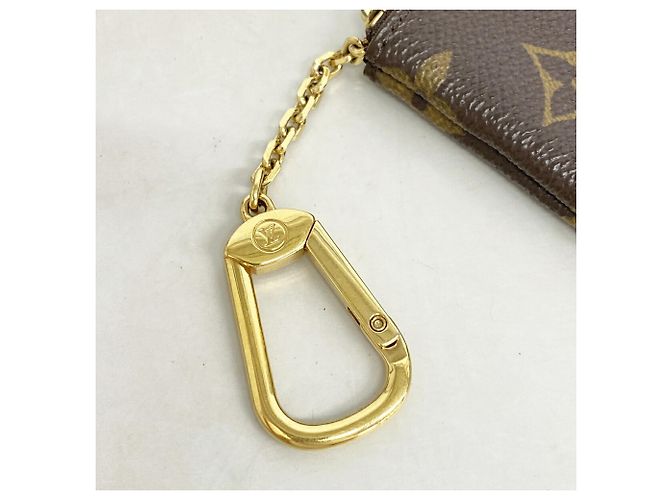 Louis Vuitton Monogram Pochette Clé Coin Case Castaño - vista 6