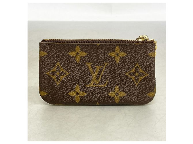 Louis Vuitton Monogram Pochette Clé Coin Case Castaño - vista 7