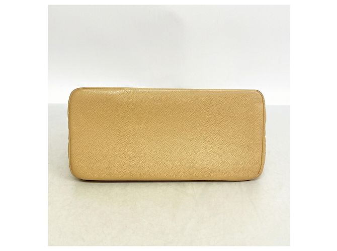 Borsa Tote Chanel in vitello martellato beige - vista 3