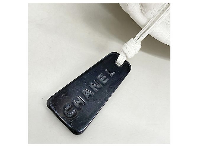 Borsa a tracolla Chanel in pelle bianca Bianco - vista 10