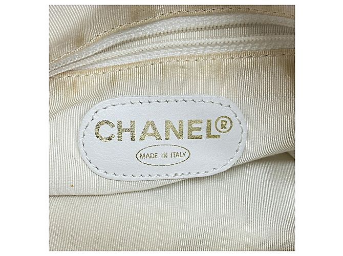Borsa a tracolla Chanel in pelle bianca Bianco - vista 5