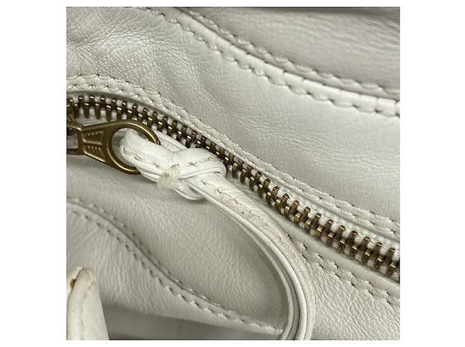 Borsa a tracolla Chanel in pelle bianca Bianco - vista 7