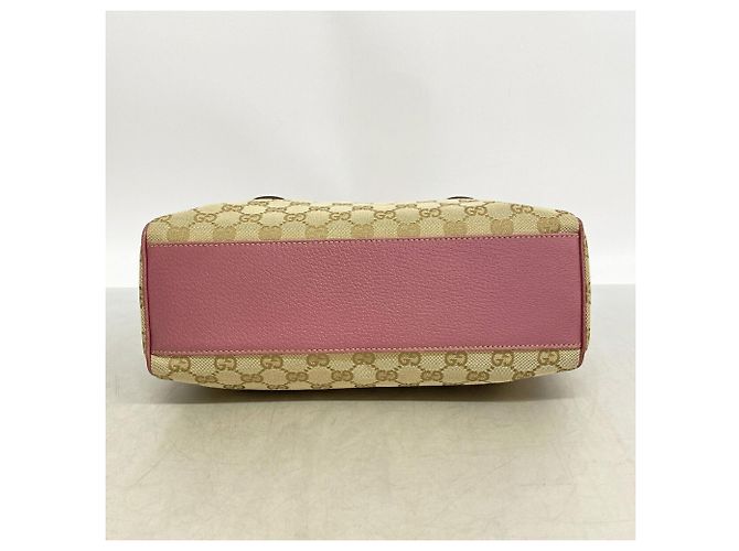 Borsa Gucci GG Canvas Marrone Rosa - vista 3