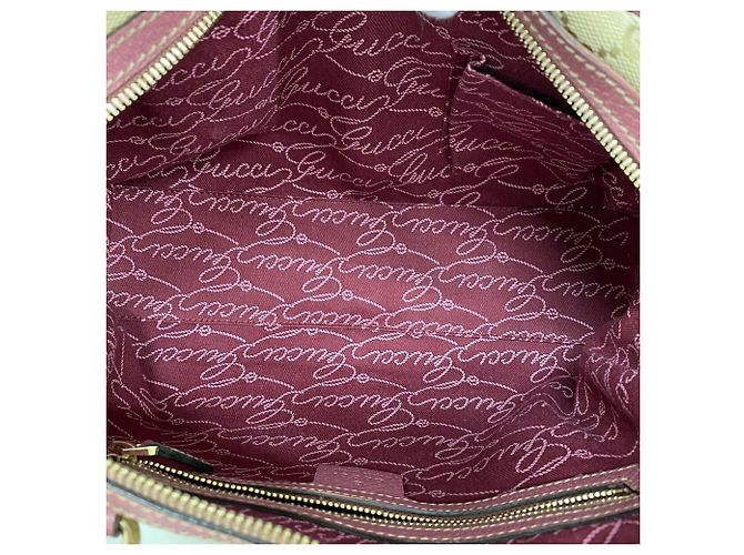 Borsa Gucci GG Canvas Marrone Rosa - vista 4