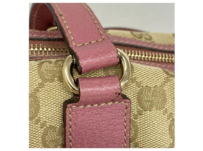 Borsa Gucci GG Canvas Marrone Rosa - vista 8