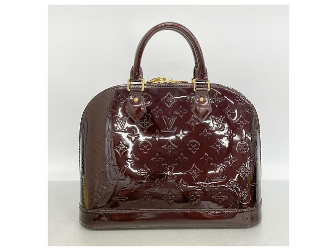Borsa Louis Vuitton Alma GM Vernis Bordò - vista 10