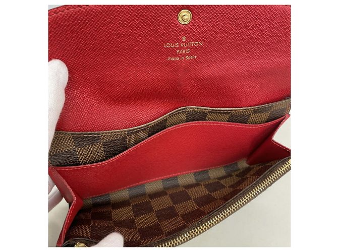Louis Vuitton Damier Portefeuille Emilie Long Wallet Rosso Damier ebene - vista 3