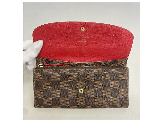 Louis Vuitton Damier Portefeuille Emilie Long Wallet Rosso Damier ebene - vista 8