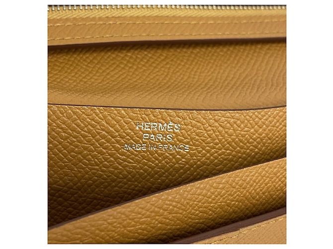 Hermès Cartera larga Hermes Bearn Tadelakt Caramelo - vista 4