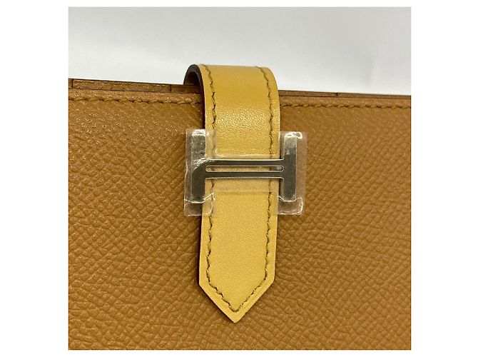 Hermès Cartera larga Hermes Bearn Tadelakt Caramelo - vista 5
