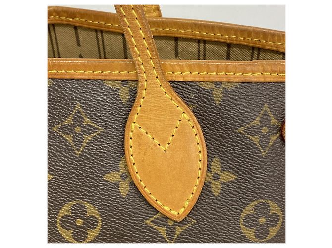 Borsa Tote Louis Vuitton Monogram Neverfull PM Marrone - vista 10