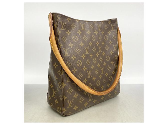 Borsa a tracolla Louis Vuitton Monogram Looping GM Marrone - vista 2