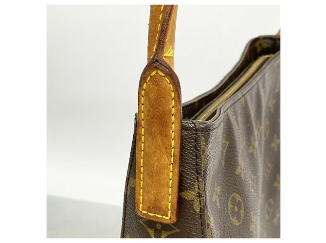 Borsa a tracolla Louis Vuitton Monogram Looping GM Marrone - vista 8