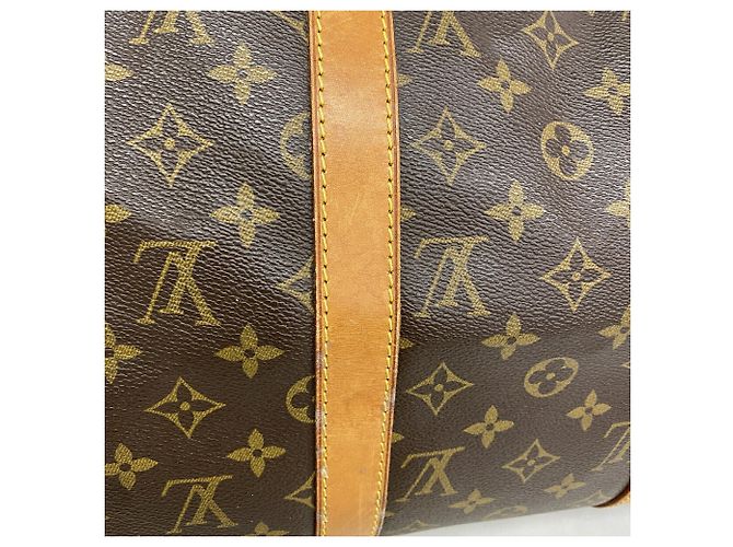 Borsa Louis Vuitton Boston Monogram Keepall 50 Marrone - vista 11
