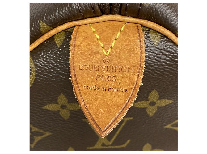 Borsa Louis Vuitton Boston Monogram Keepall 50 Marrone - vista 5