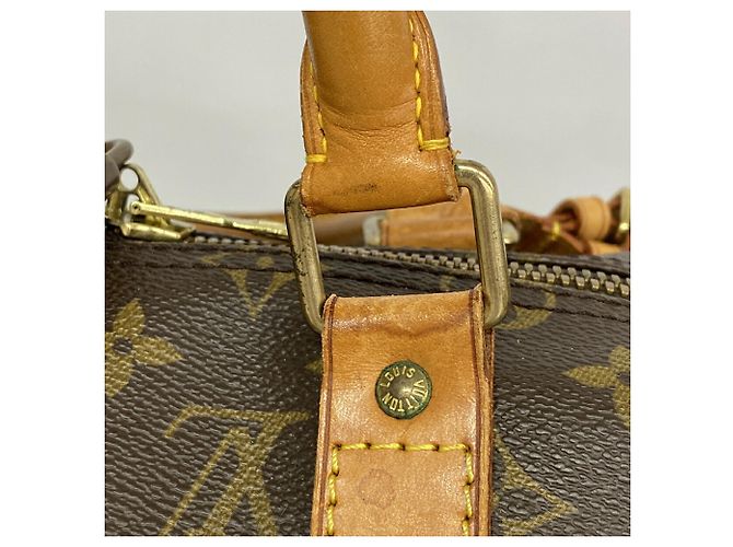 Borsa Louis Vuitton Boston Monogram Keepall 50 Marrone - vista 8
