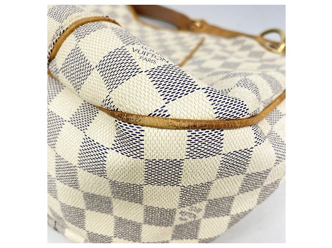 Borsa a tracolla Louis Vuitton Damier Azur Galliera PM Bianco - vista 6