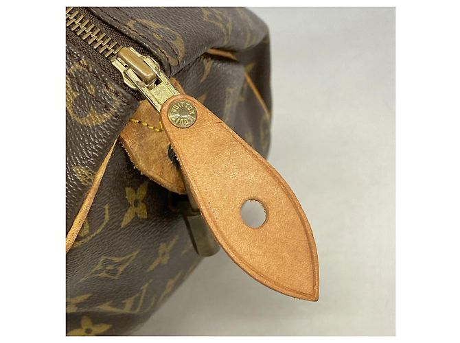 Borsa Louis Vuitton Monogram Speedy 35 Marrone - vista 10