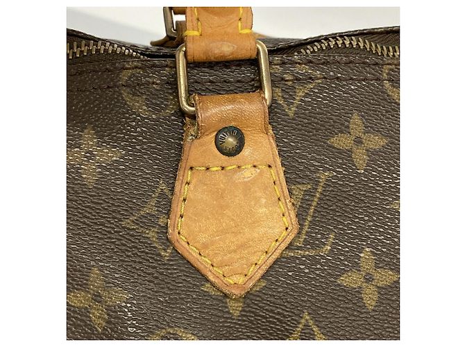 Borsa Louis Vuitton Monogram Speedy 35 Marrone - vista 7