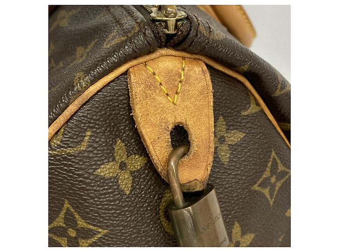 Borsa Louis Vuitton Monogram Speedy 35 Marrone - vista 8