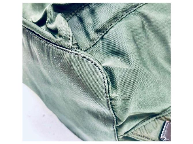 Jacquard Zaino Prada in nylon verde Cachi - vista 11