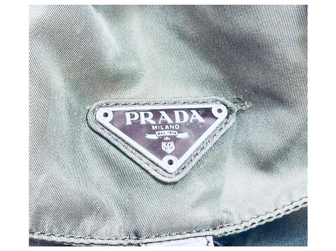 Jacquard Zaino Prada in nylon verde Cachi - vista 16