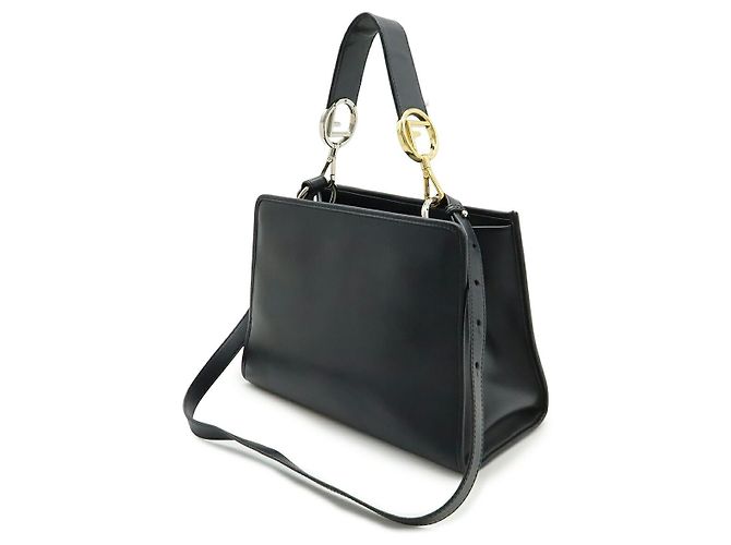 Fendi Runaway Leder 2way Tasche Schwarz - Ansicht 2