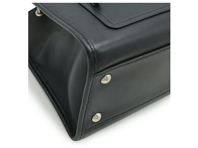 Fendi Runaway Leder 2way Tasche Schwarz - Ansicht 3