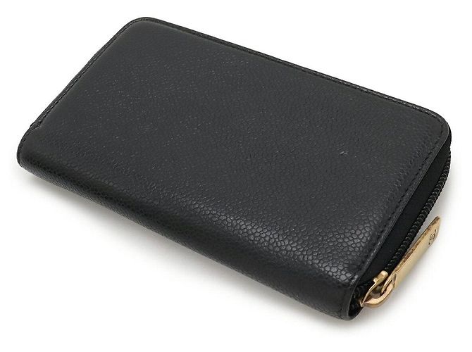 Cartera con cremallera Chanel Coco Mark de piel caviar Negro - vista 2