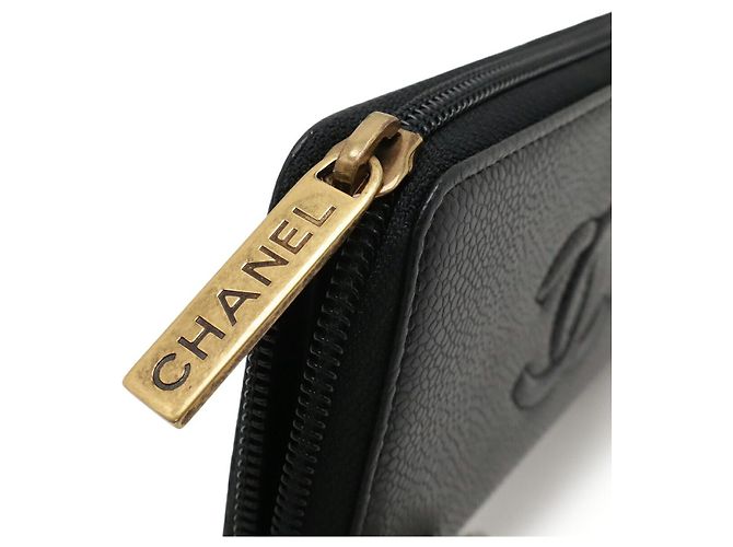 Cartera con cremallera Chanel Coco Mark de piel caviar Negro - vista 4