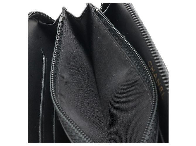 Cartera con cremallera Chanel Coco Mark de piel caviar Negro - vista 7
