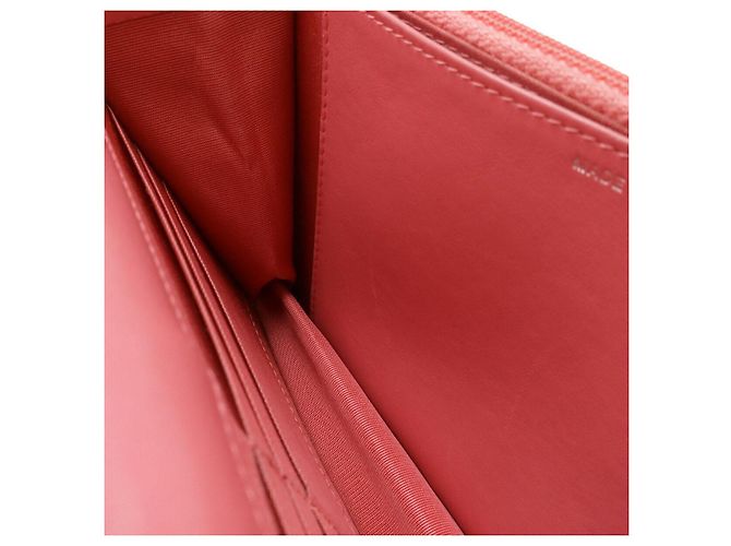 Chanel Simply CC gesteppte Leder-Chain-Wallet Schultertasche Pink Rot - Ansicht 7