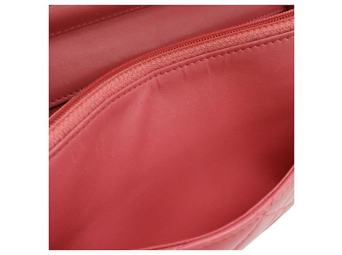 Chanel Simply CC gesteppte Leder-Chain-Wallet Schultertasche Pink Rot - Ansicht 9