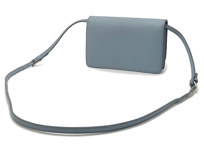 Borsa a tracolla 2way Prada Saffiano Blu Blu chiaro - vista 2