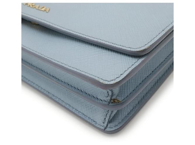 Borsa a tracolla 2way Prada Saffiano Blu Blu chiaro - vista 3