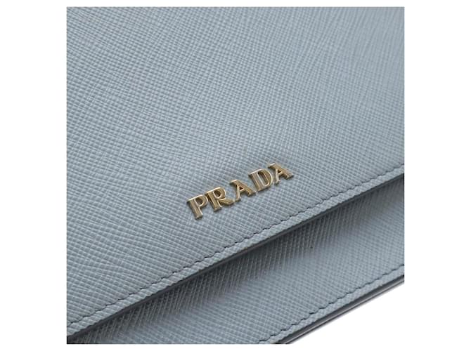 Borsa a tracolla 2way Prada Saffiano Blu Blu chiaro - vista 4