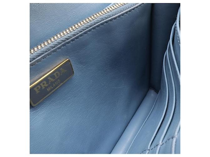 Borsa a tracolla 2way Prada Saffiano Blu Blu chiaro - vista 8