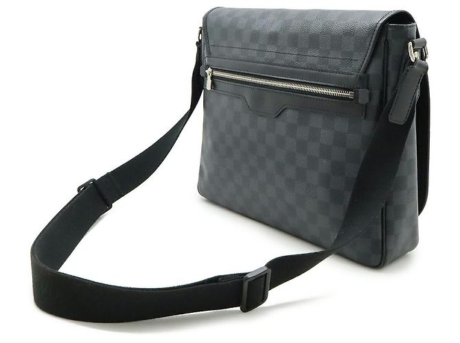 Borsa a tracolla Louis Vuitton Daniel MM Damier Graphite Nero Grigio - vista 2