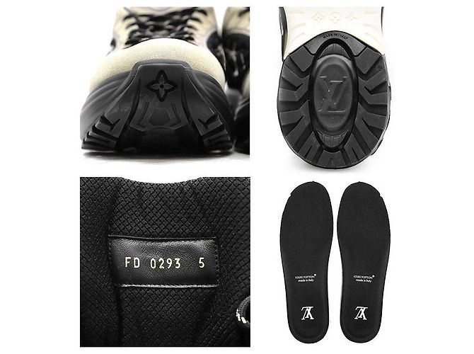 Sneakers Louis Vuitton Discovery Line Monogram Flower in pelle e mesh Nero - vista 10