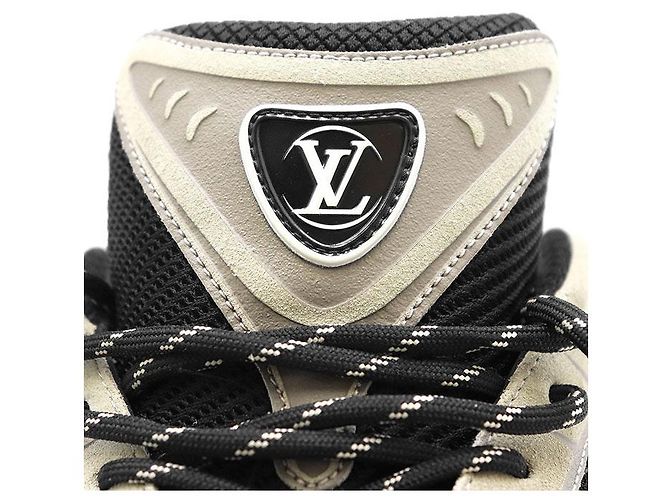 Sneakers Louis Vuitton Discovery Line Monogram Flower in pelle e mesh Nero - vista 2
